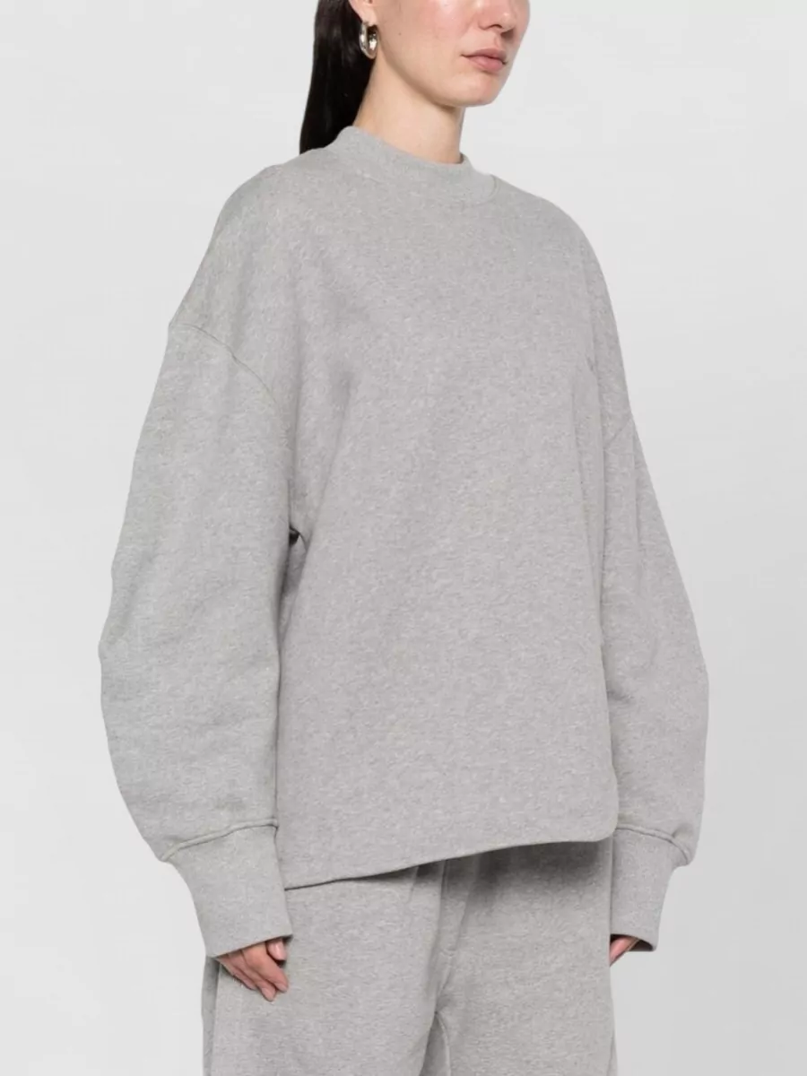 The Attico Crew Neck Cutout Long Sleeve Knit Top