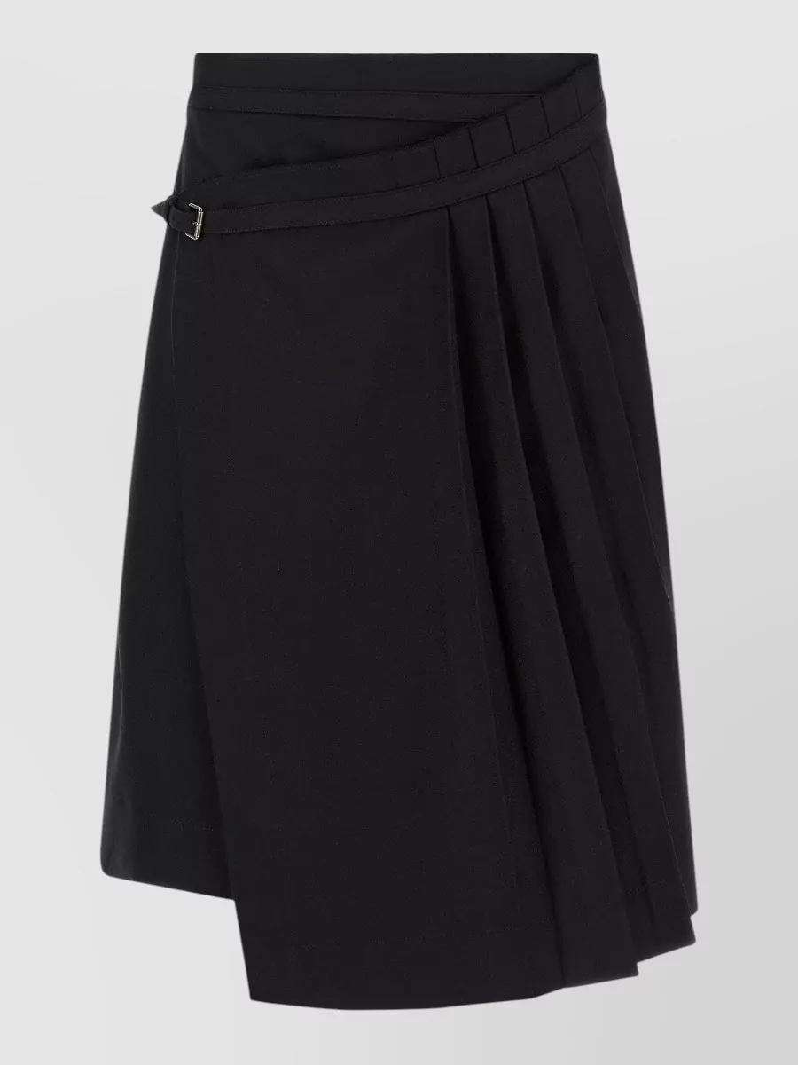 Dries Van Noten Wool asymmetric kilt