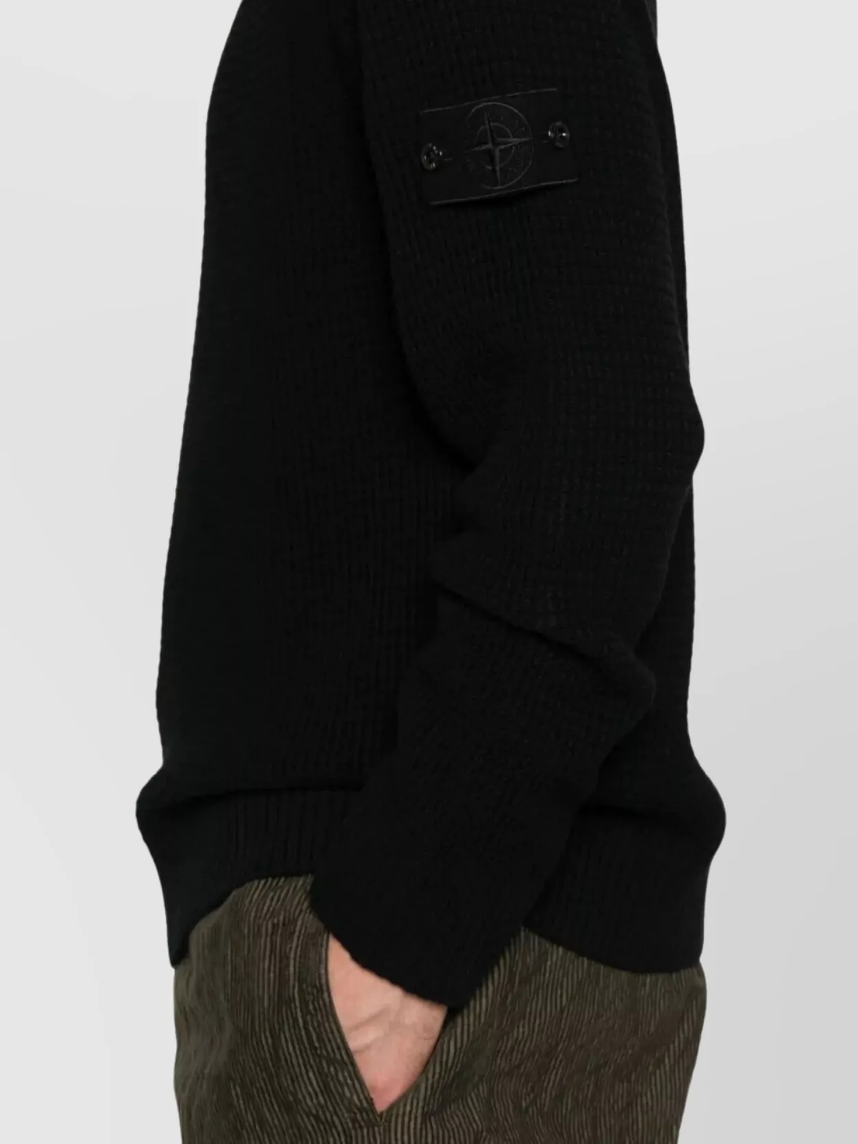 Stone Island Wool Sweater Ribbed Crew-Neck