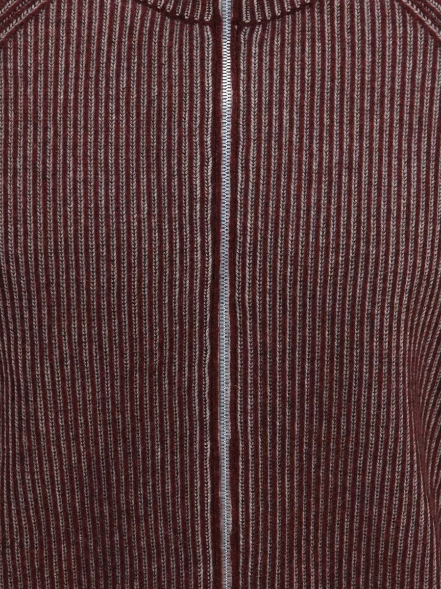 Brunello Cucinelli Cashmere Rib-Knit Zip Cardigan