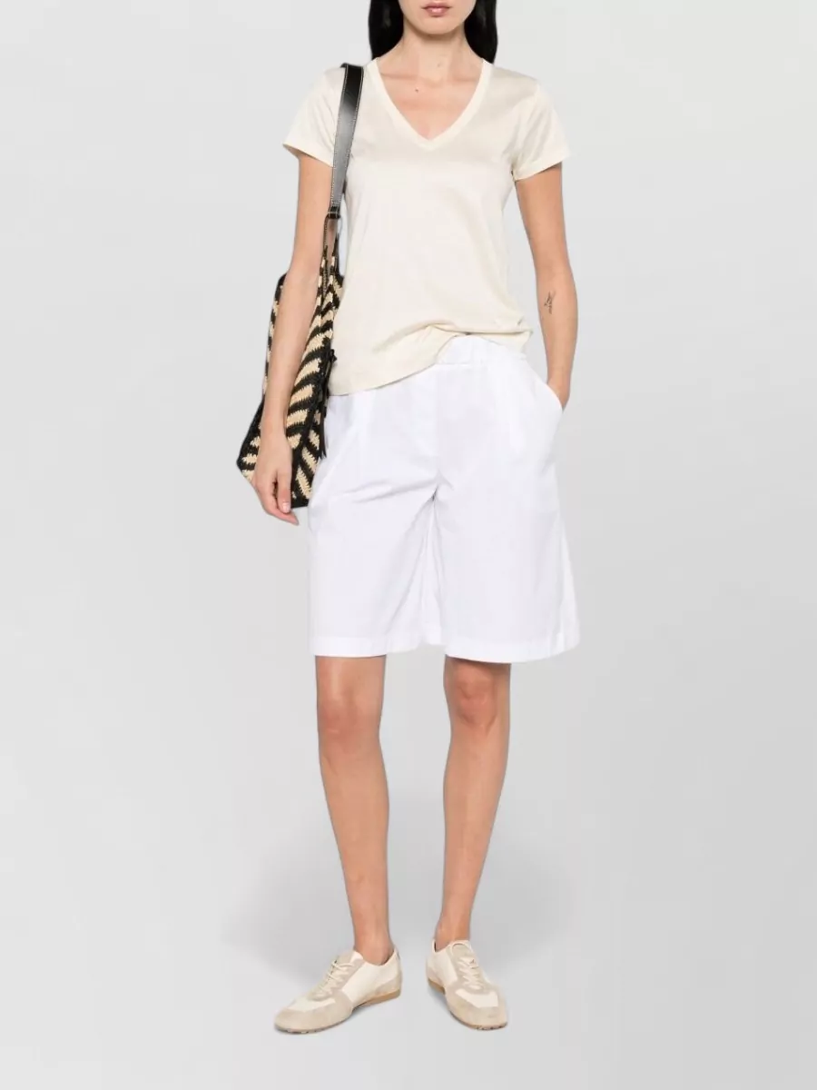 Via Masini 80 Pleated Knee-Length Shorts