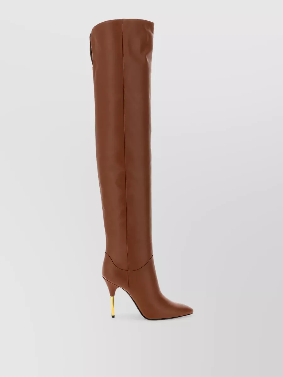 Valentino Garavani leather over-the-knee stiletto boots