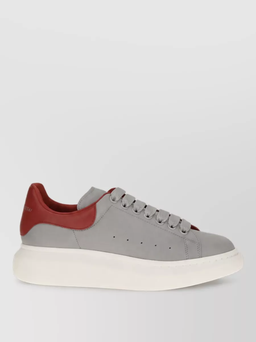 Alexander Mcqueen Leather Platform Lace-Up Sneakers
