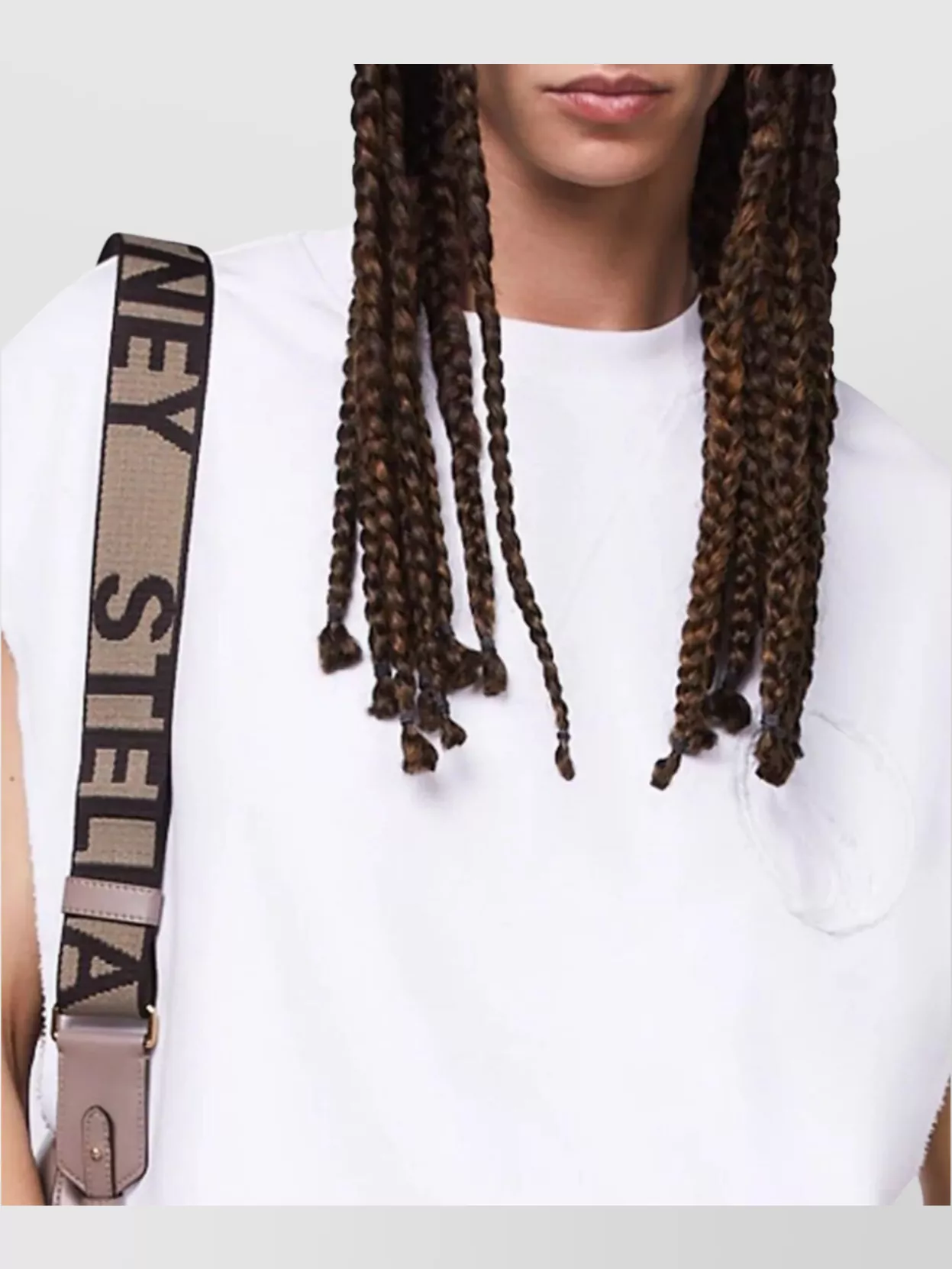 STELLA MCCARTNEY LOGO PATCH SLEEVELESS SWEATSHIRT