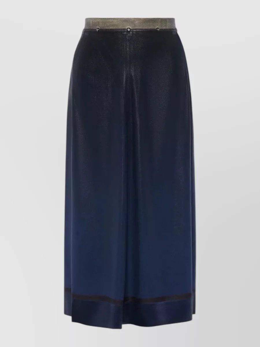 Maison Margiela Silk Blend Midi Pleated Skirt