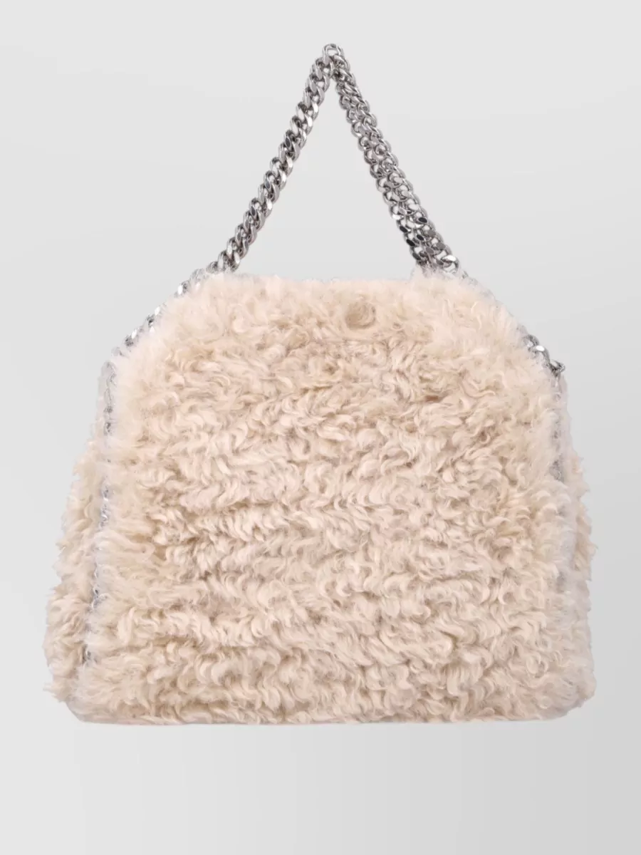 Stella Mccartney Falabella Mini Shearling-Effect Shoulder Bag