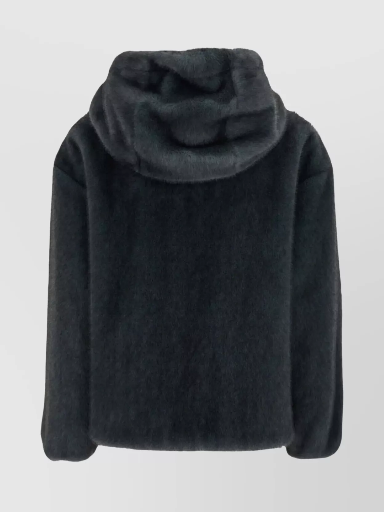Herno Bomber Style Hooded Jacket With Drawstring Detail In Blue