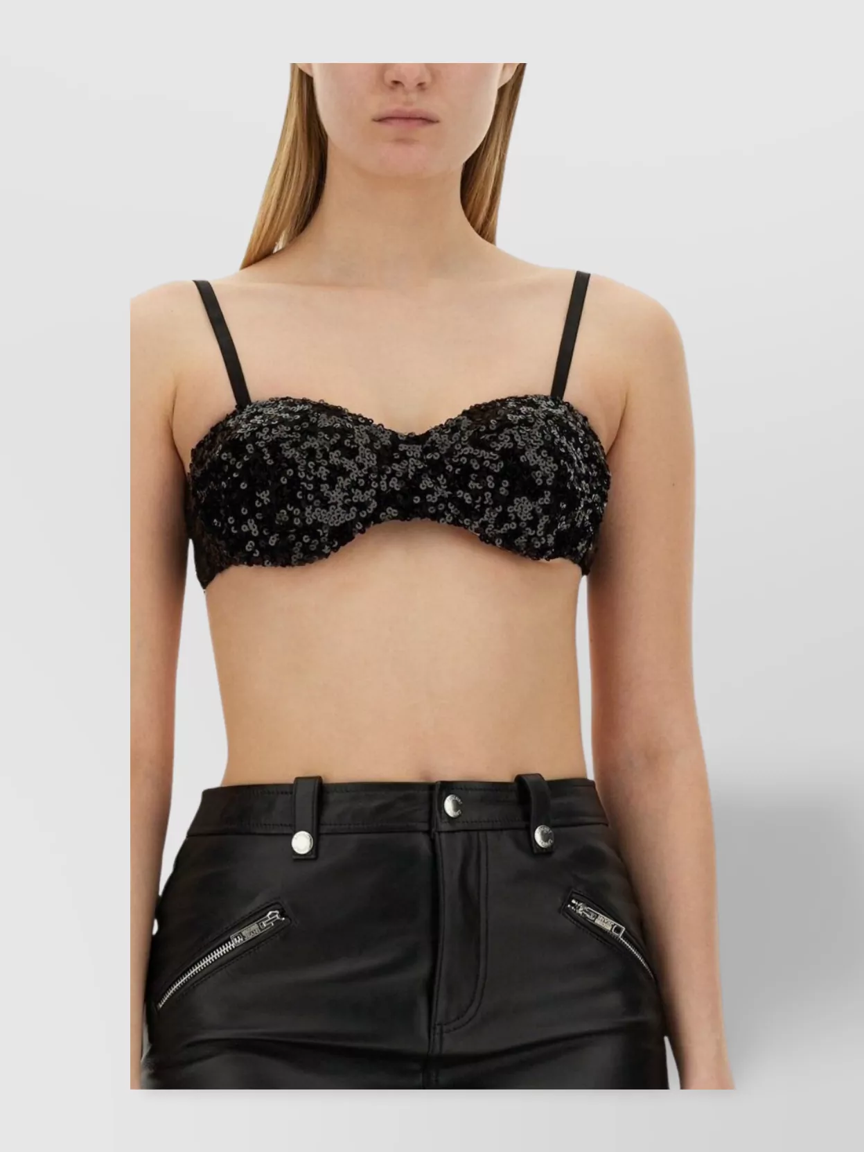 Moschino Embellished Sequin Crop Top