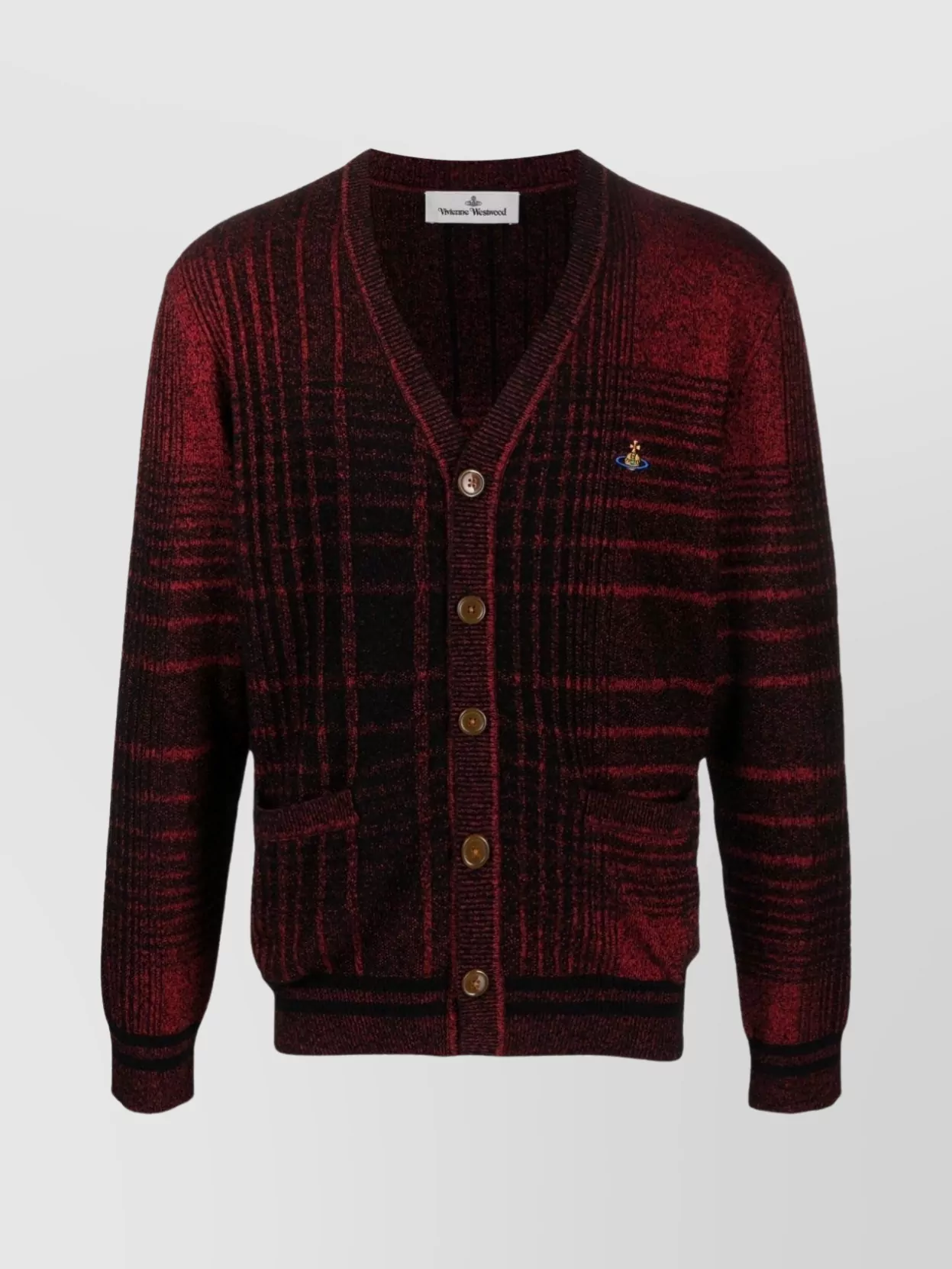 VIVIENNE WESTWOOD MADRAS RIBBED COTTON BLEND SWEATER