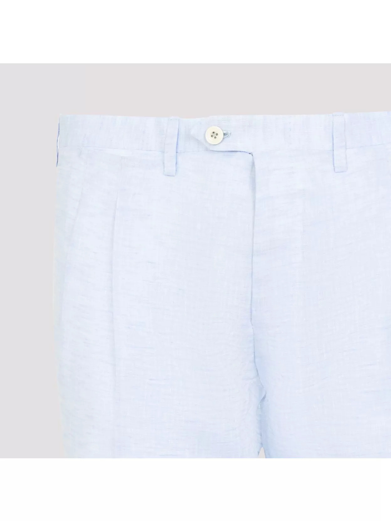 Shop Kiton Linen Pants Front Pleats