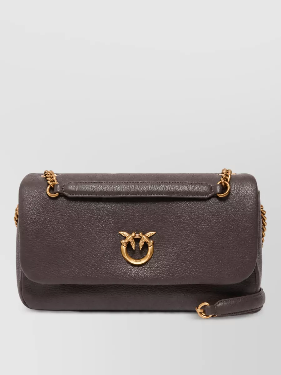 Pinko love bag click leather clutch bag