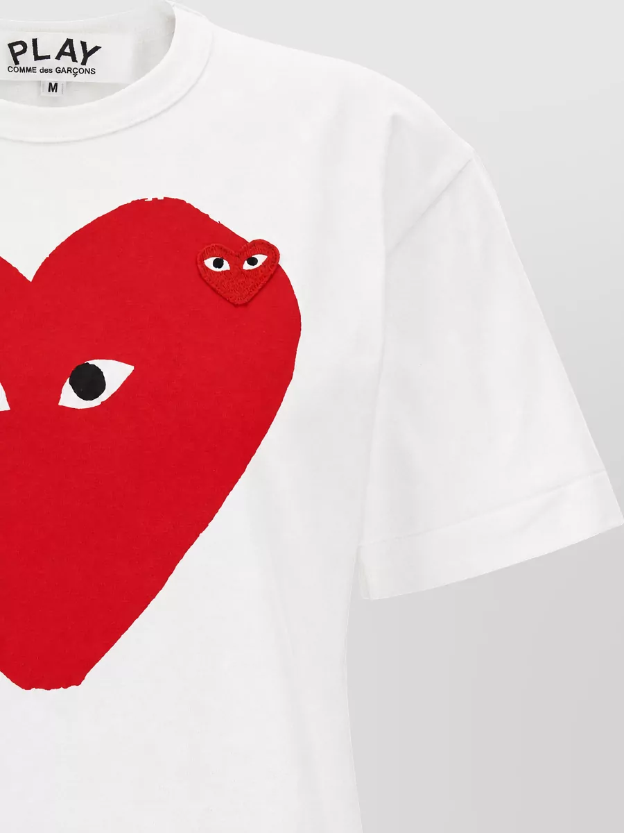 Comme Des Garçons Play Cotton Double Heart Emblem T-Shirt