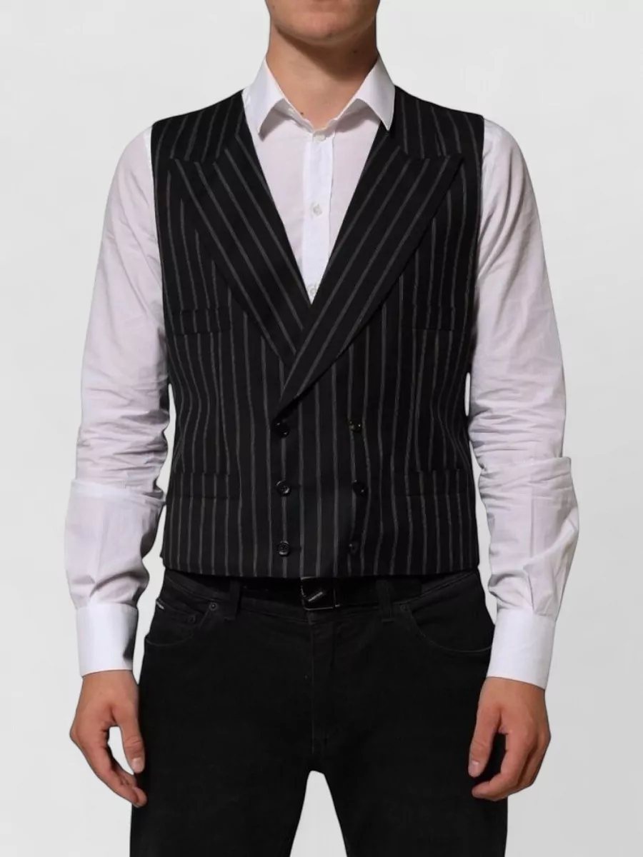 Dolce&Gabbana striped wool waistcoat