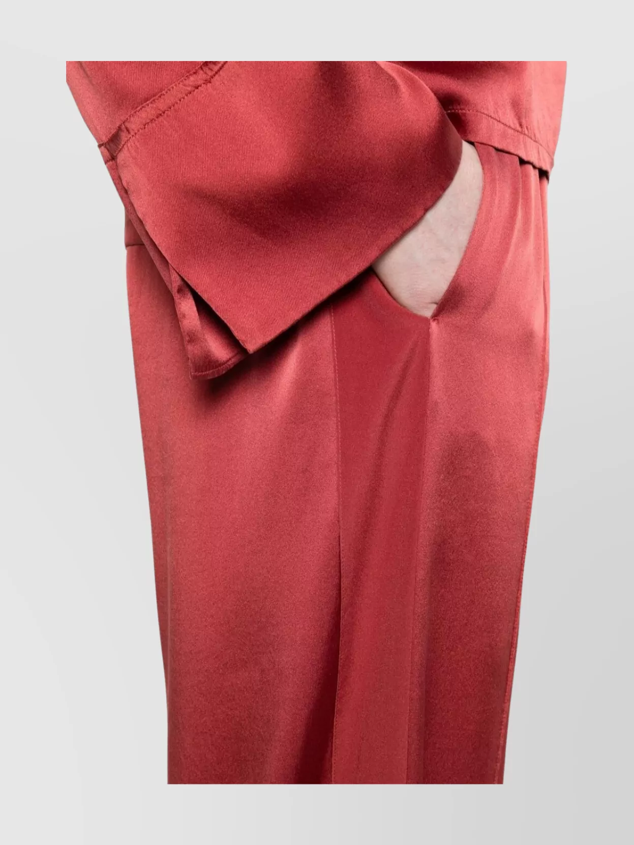 Forte Forte Silk Trousers With Elasticated Waistband And Wide Leg