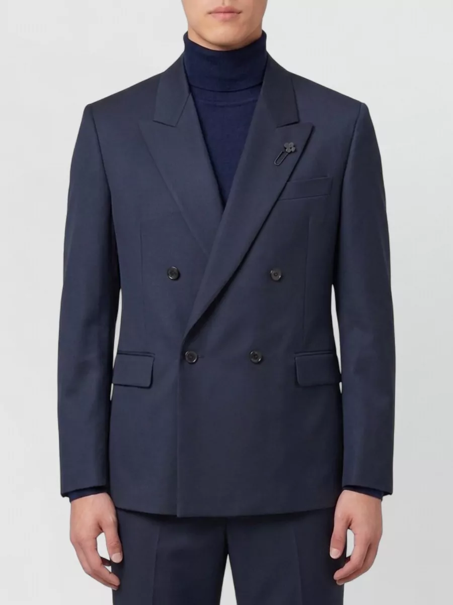 Lardini virgin wool double-breasted jacket