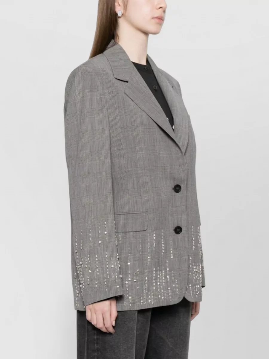 Golden Goose Virgin Wool Checked Single-Breasted Blazer