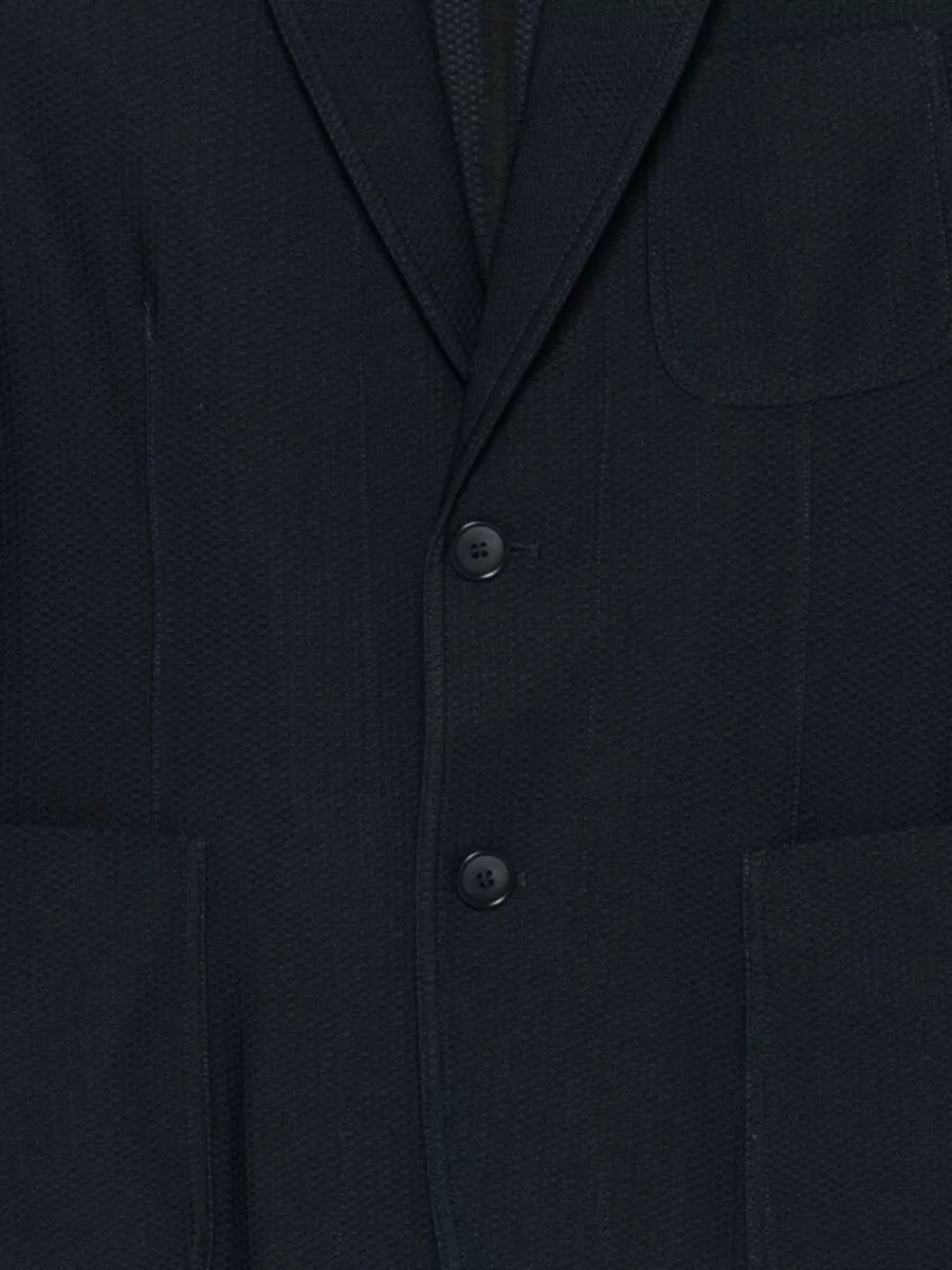 Giorgio Armani Honeycomb Knit Single-Breasted Suit Jacket