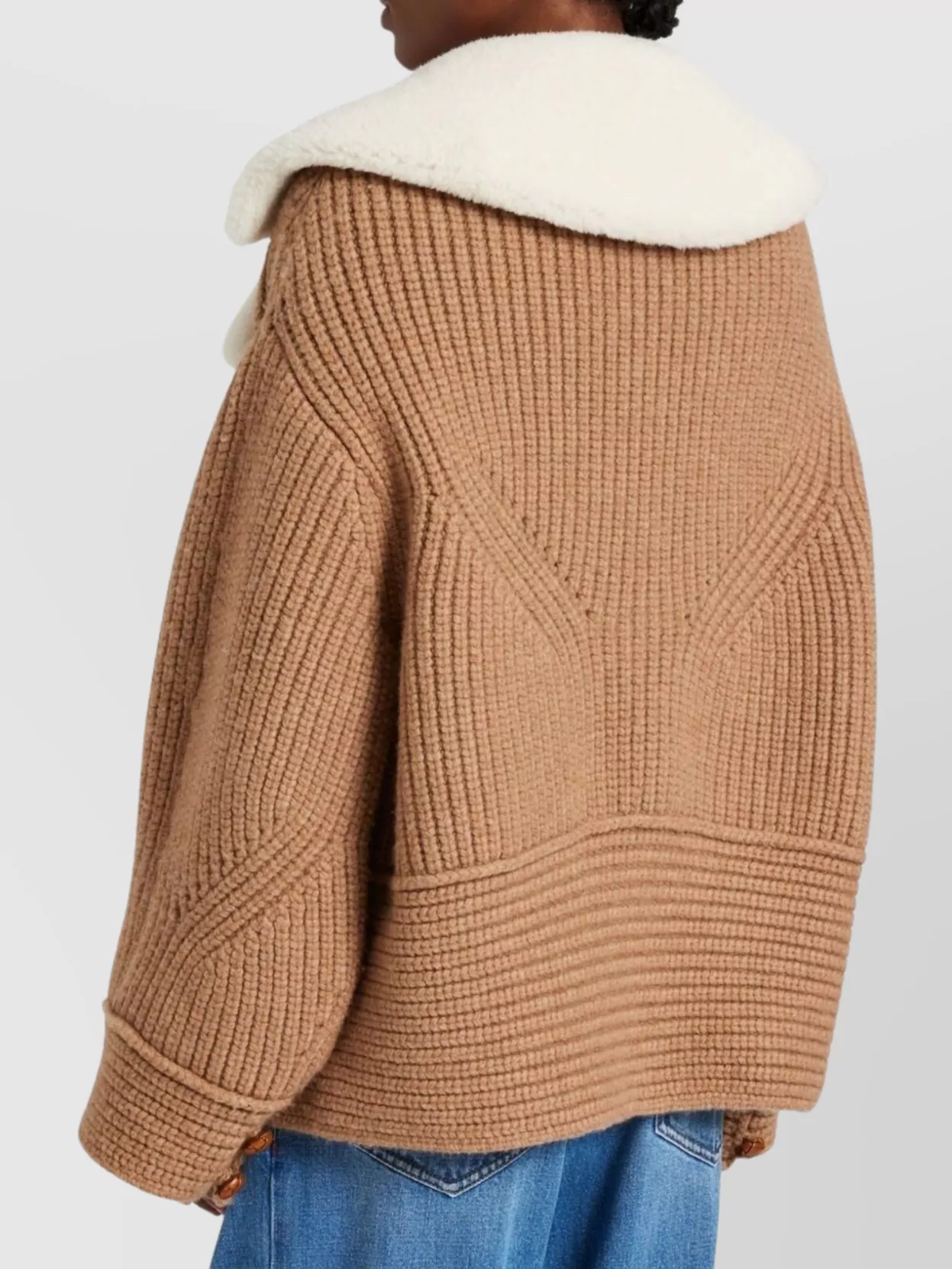 Ermanno Scervino Stylish Coat With Contrast Panels And Pockets