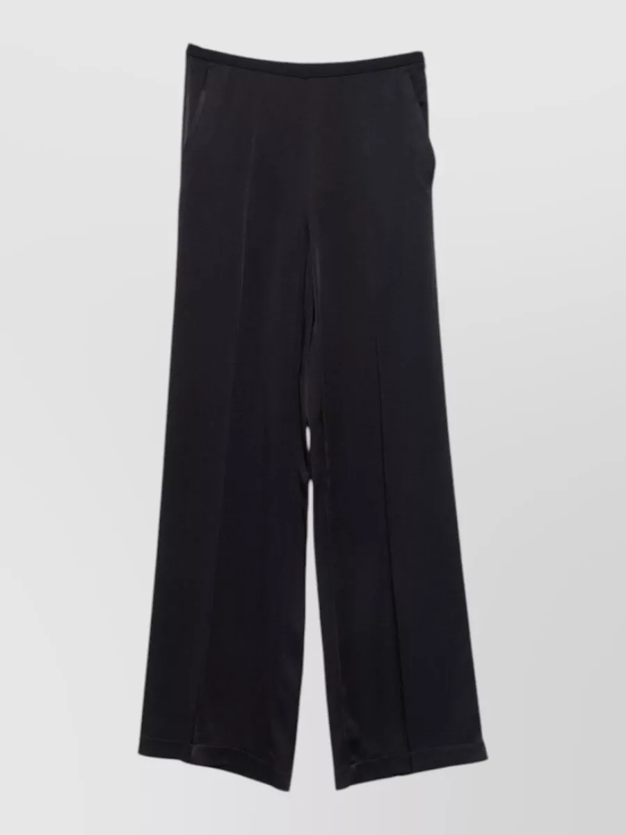 Forte Forte high-rise satin wide-leg trousers