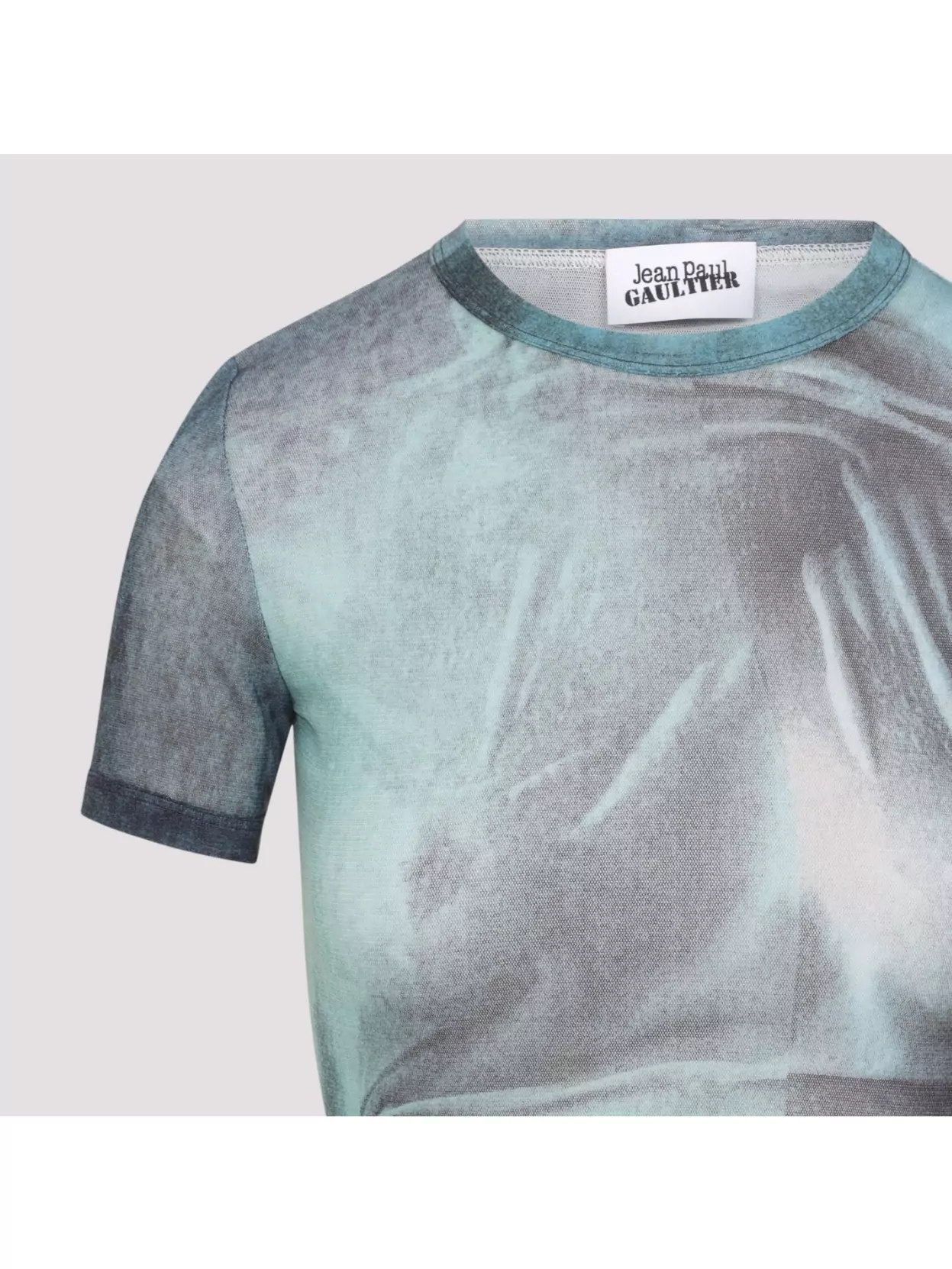 Jean Paul Gaultier Mesh Baby Printed Water T-shirt In Blue