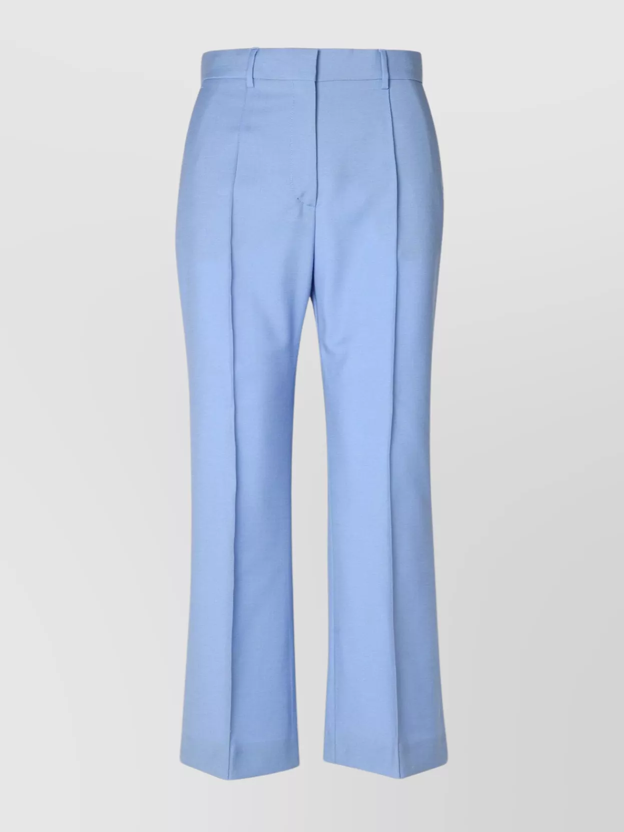 Shop Lanvin Wool Trousers With Wide Leg And Front Crease
