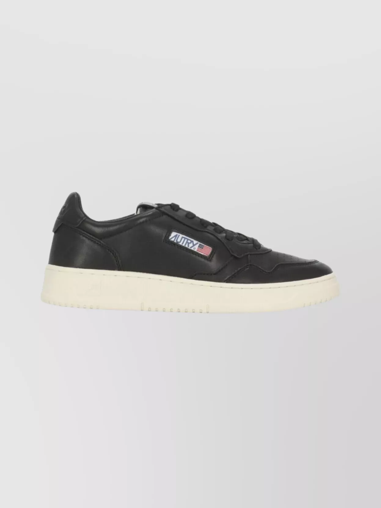 Autry Low Top Leather Sneakers With Perforated Toe
