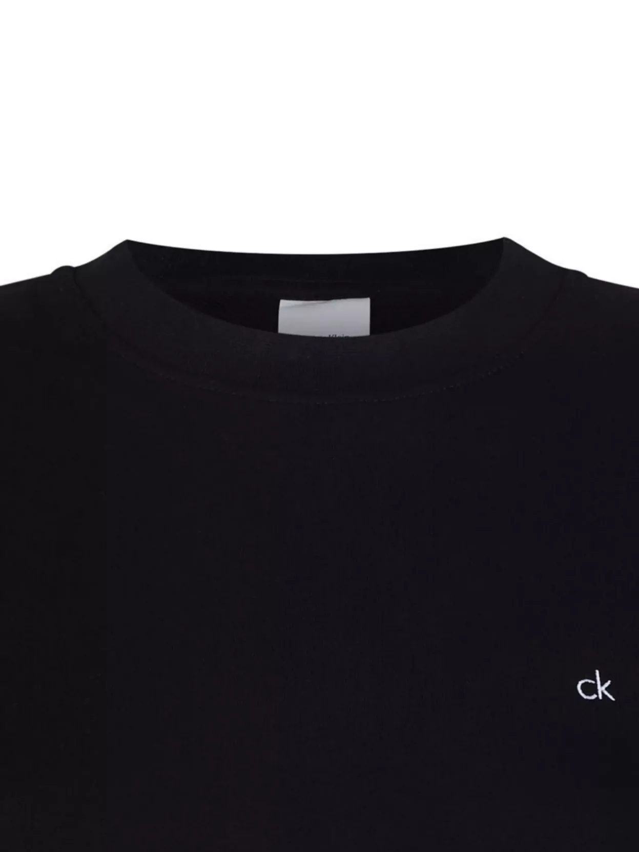 Calvin Klein Crew Neck Fleece Sweatshirt With Ribbed Finish