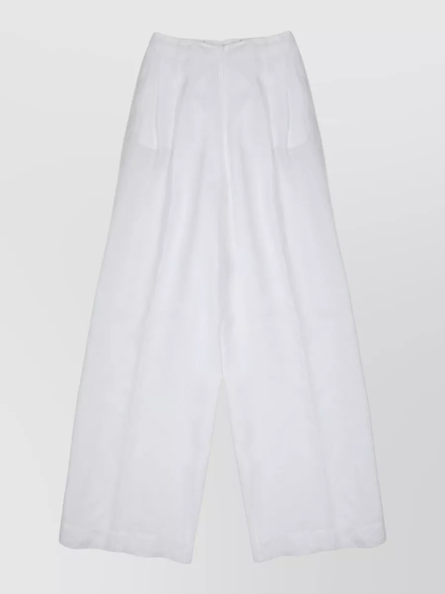 120% Lino Linen wide-leg trousers