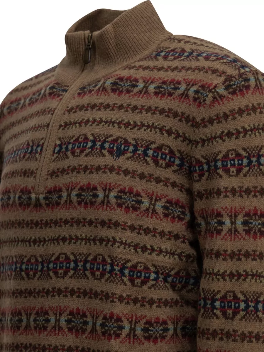 Polo Ralph Lauren Wool Fair Isle Half Zip Sweater