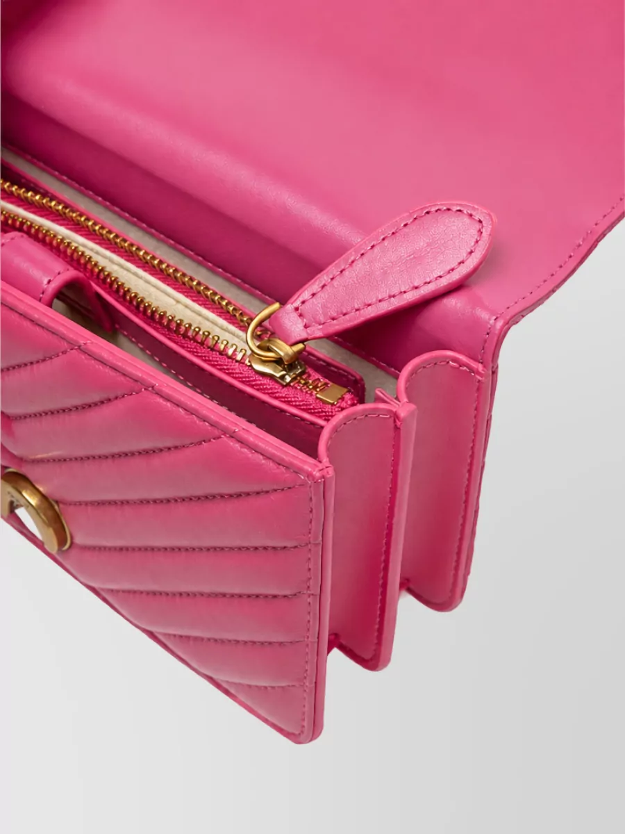 Pinko Love Bag One Mini Leather Clutch Bag