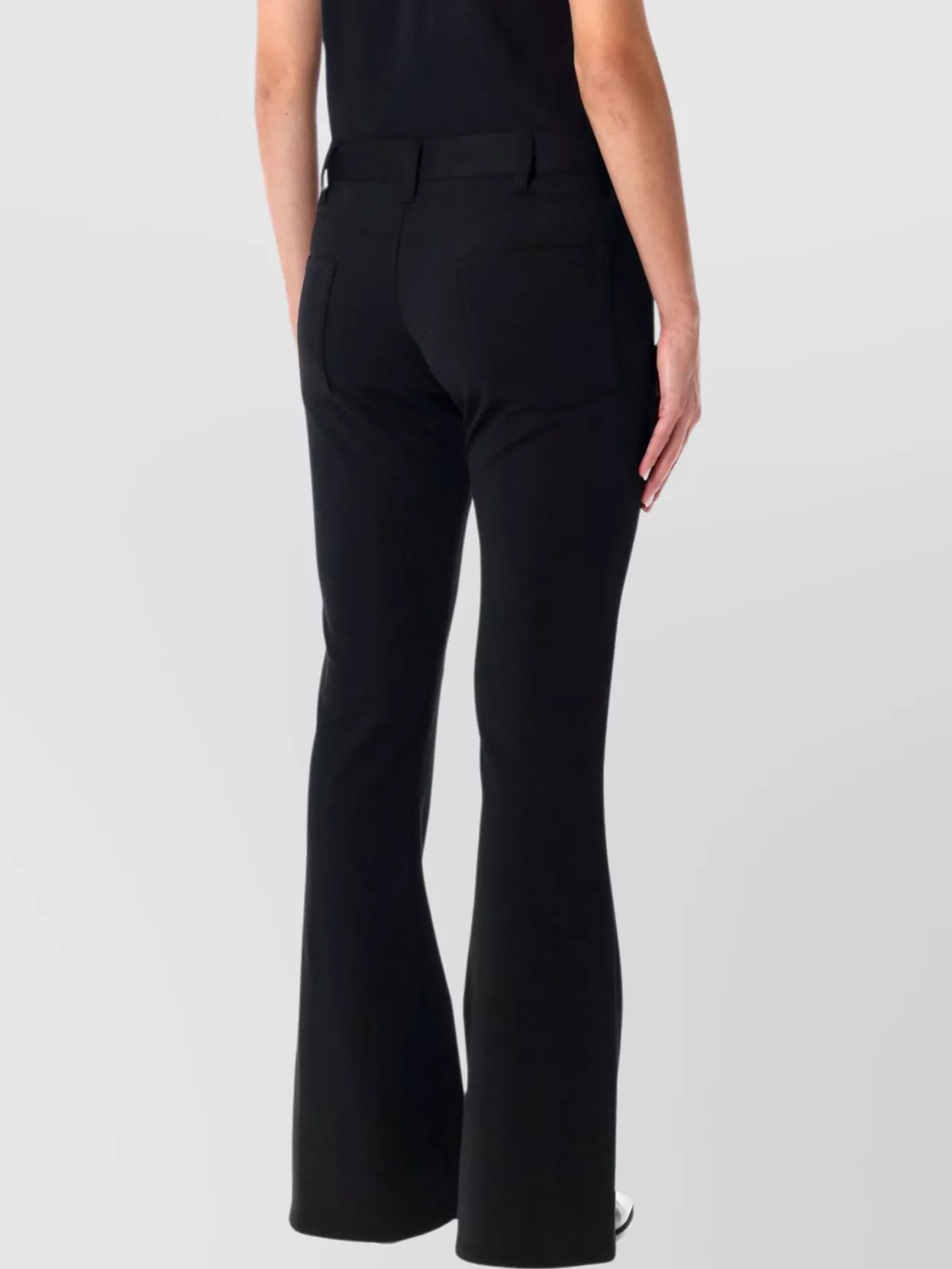 Junya Watanabe Flared Low Rise Trousers In Black