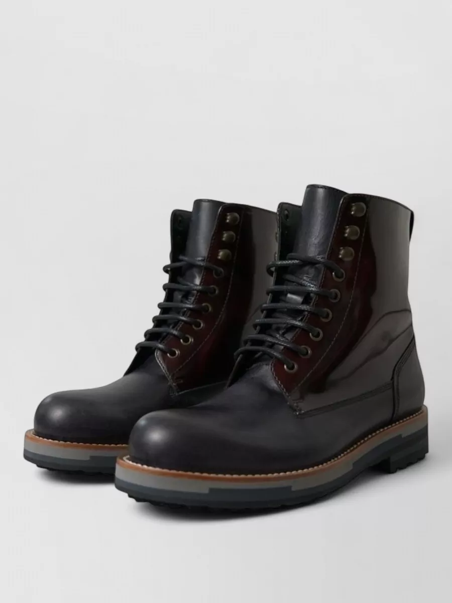 Dolce&Gabbana Leather Combat Boots