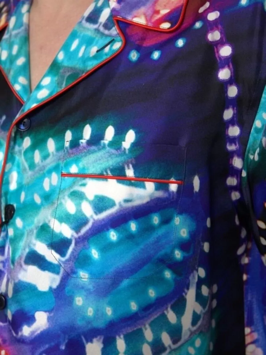 Dolce&Gabbana Silk Printed Pajama Shirt