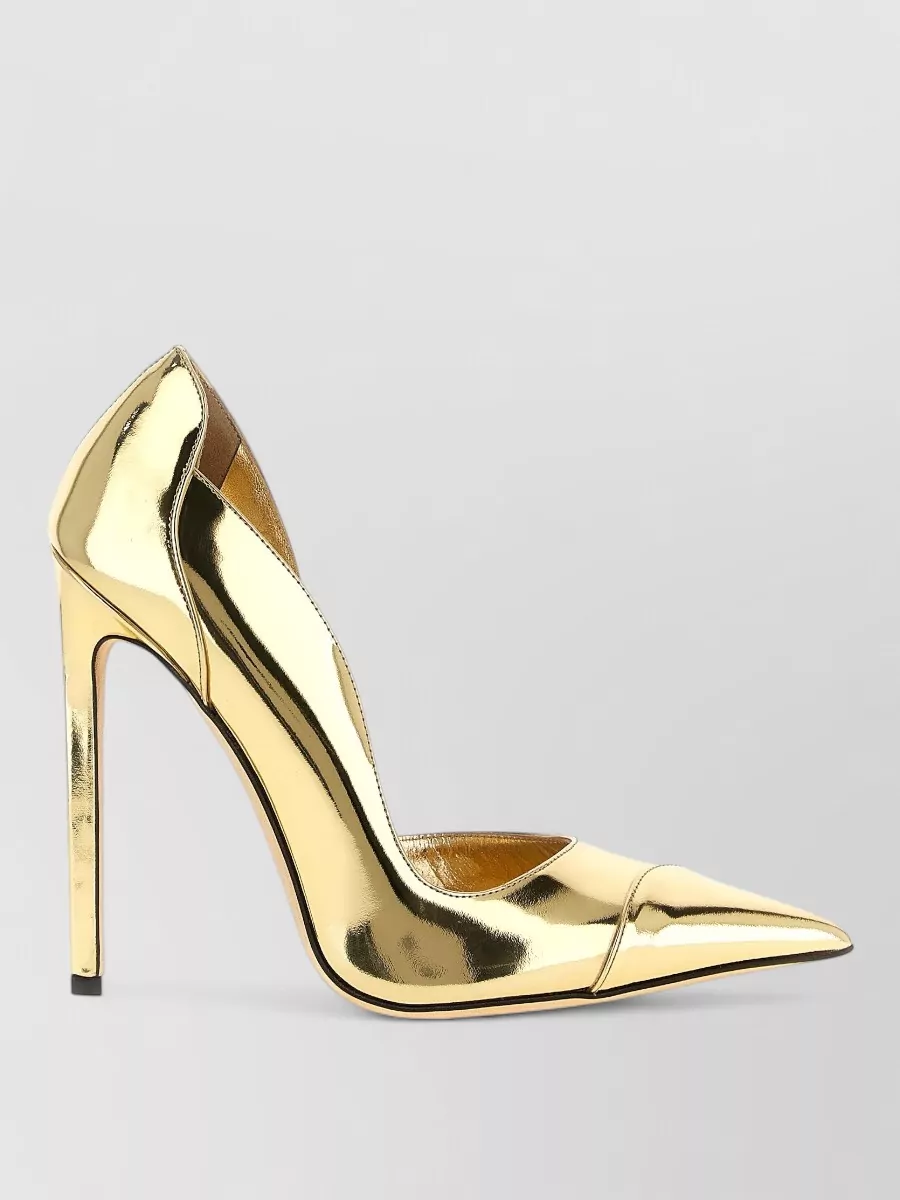 Jimmy Choo Brigitte Pumps Pointed Toe Metallic Cutout