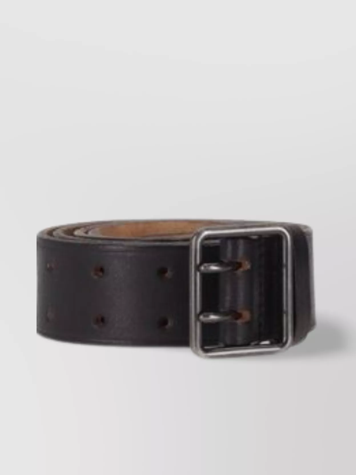 Dsquared2 Perforated Buckle Belts Smooth Finish In Black