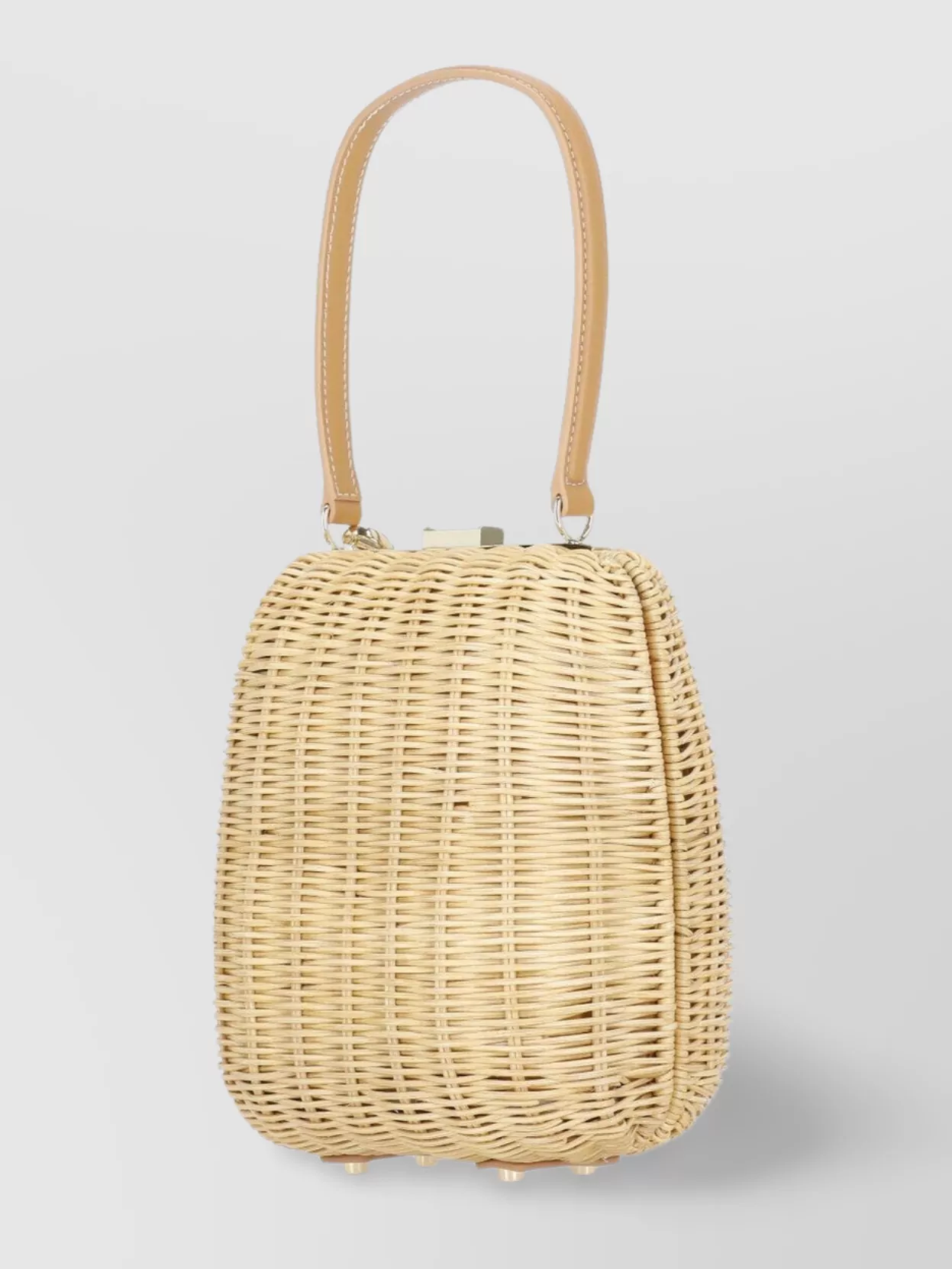 Self-Portrait Rattan Bucket Bag Gold Hardware