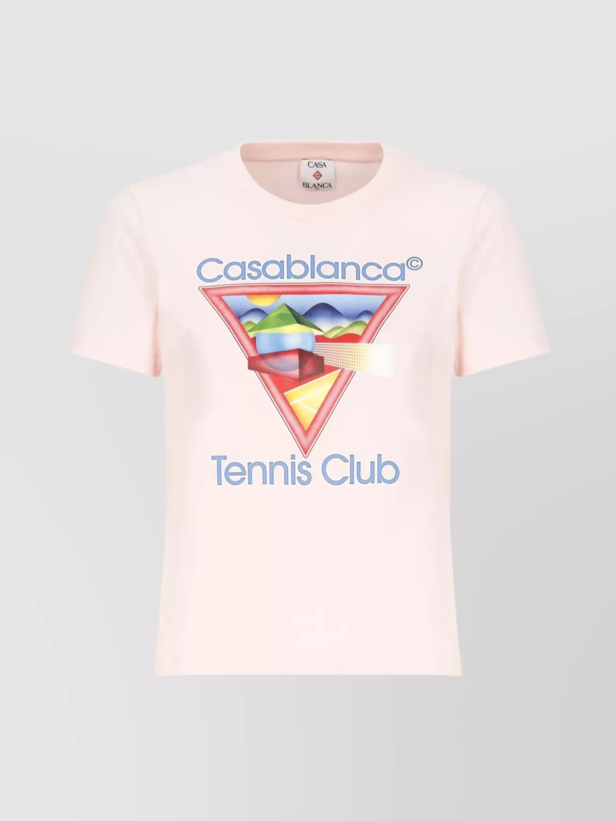 Casablanca Tennis Club Icon Graphic Print Crew Neck T-shirt