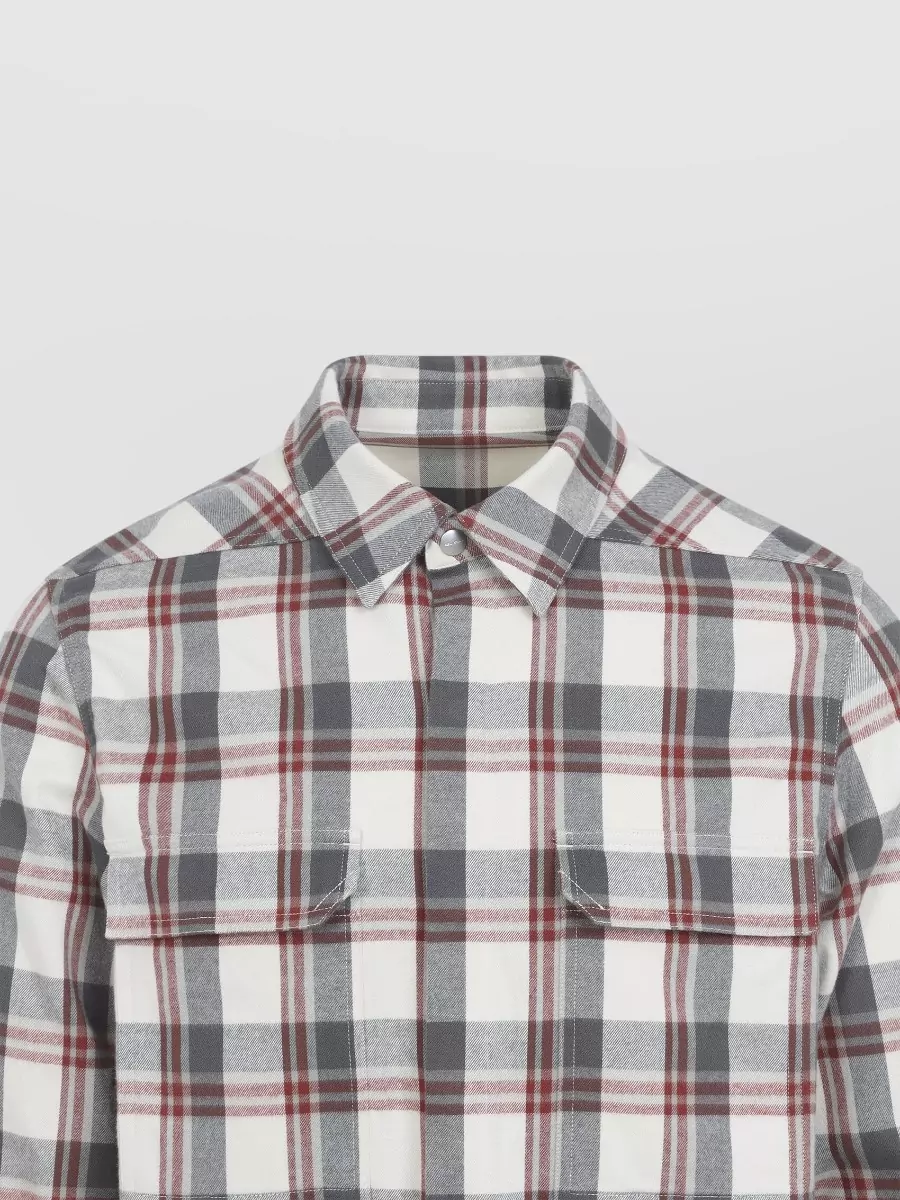 Rick Owens Long Sleeve Shirt Button Down Collar Pockets