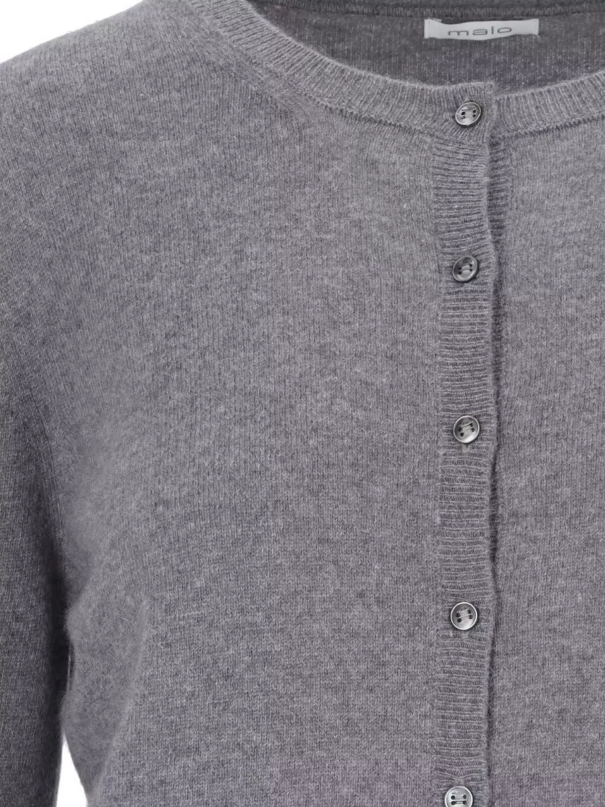 Shop Malo Crewneck Knitwear Ribbed Long Sleeves