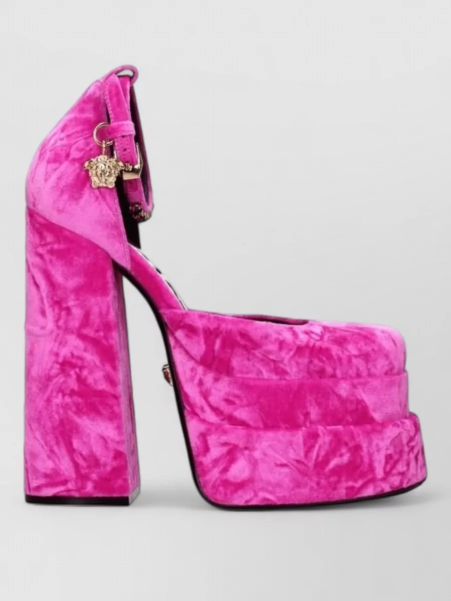 Versace Velvet Platform Sandals