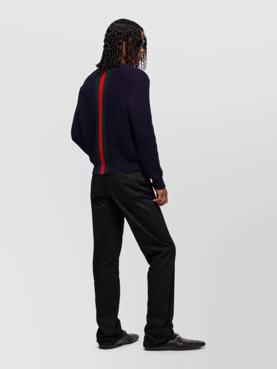 Gucci Wool Ribbed Crewneck Sweater