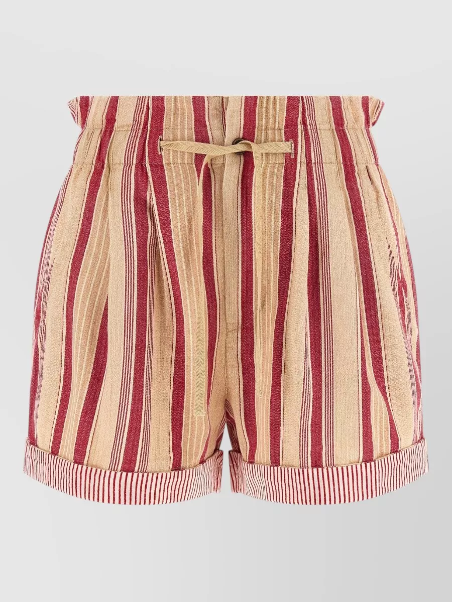 Isabel Marant Etoile Striped cropped shorts