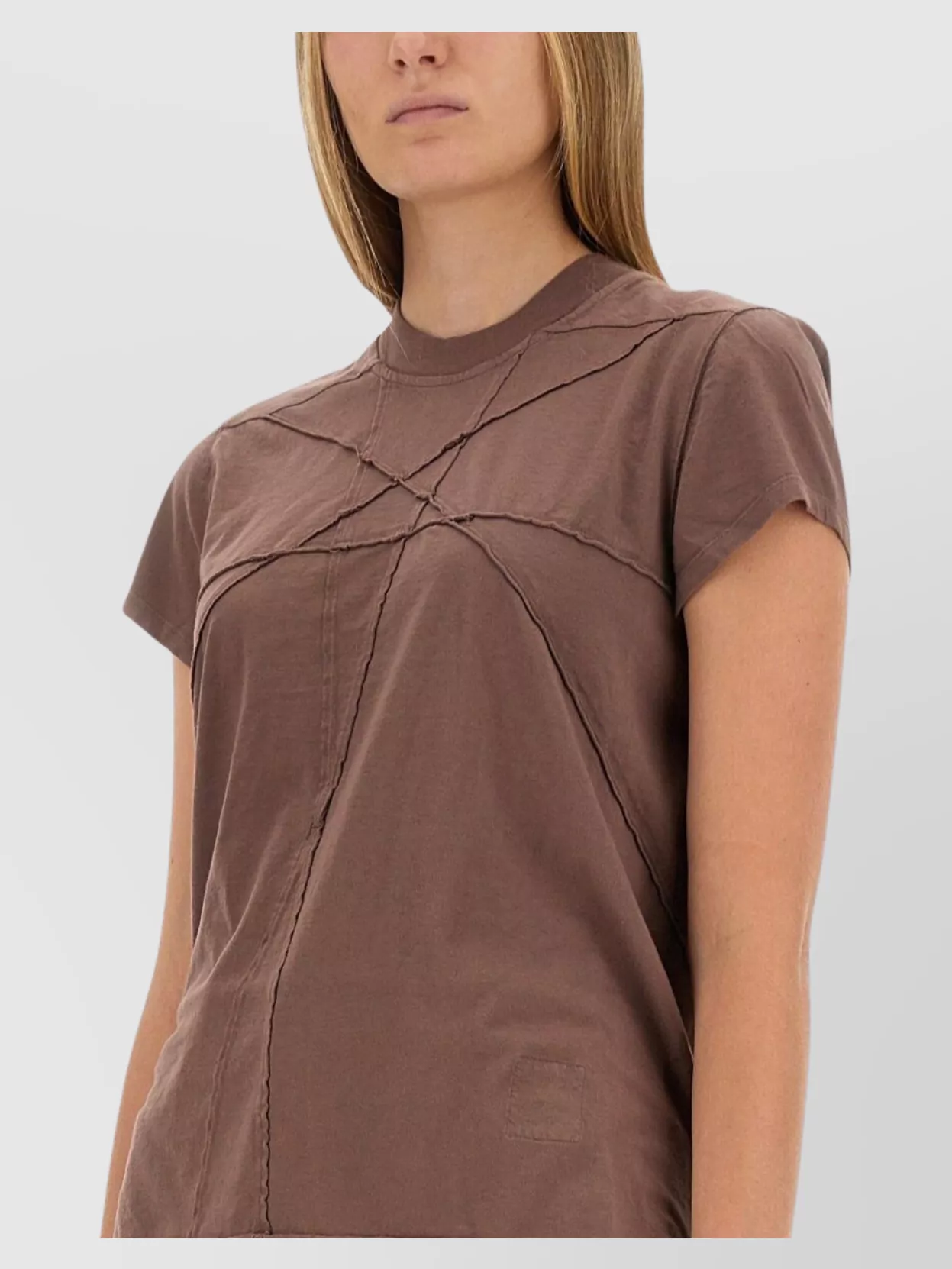 Rick Owens Drkshdw Cotton T-Shirt Shirt Geometric Pattern Casual Style
