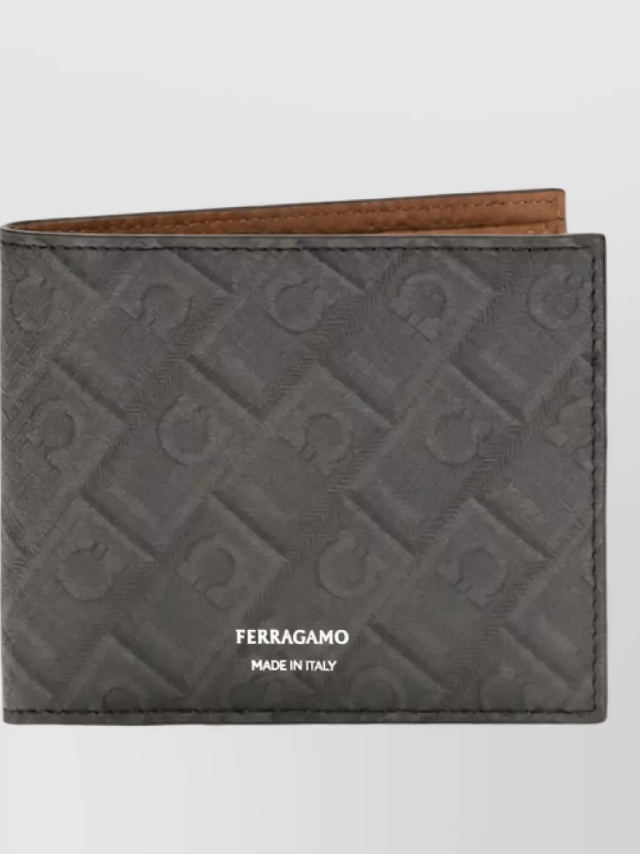 Ferragamo calf leather bifold wallet