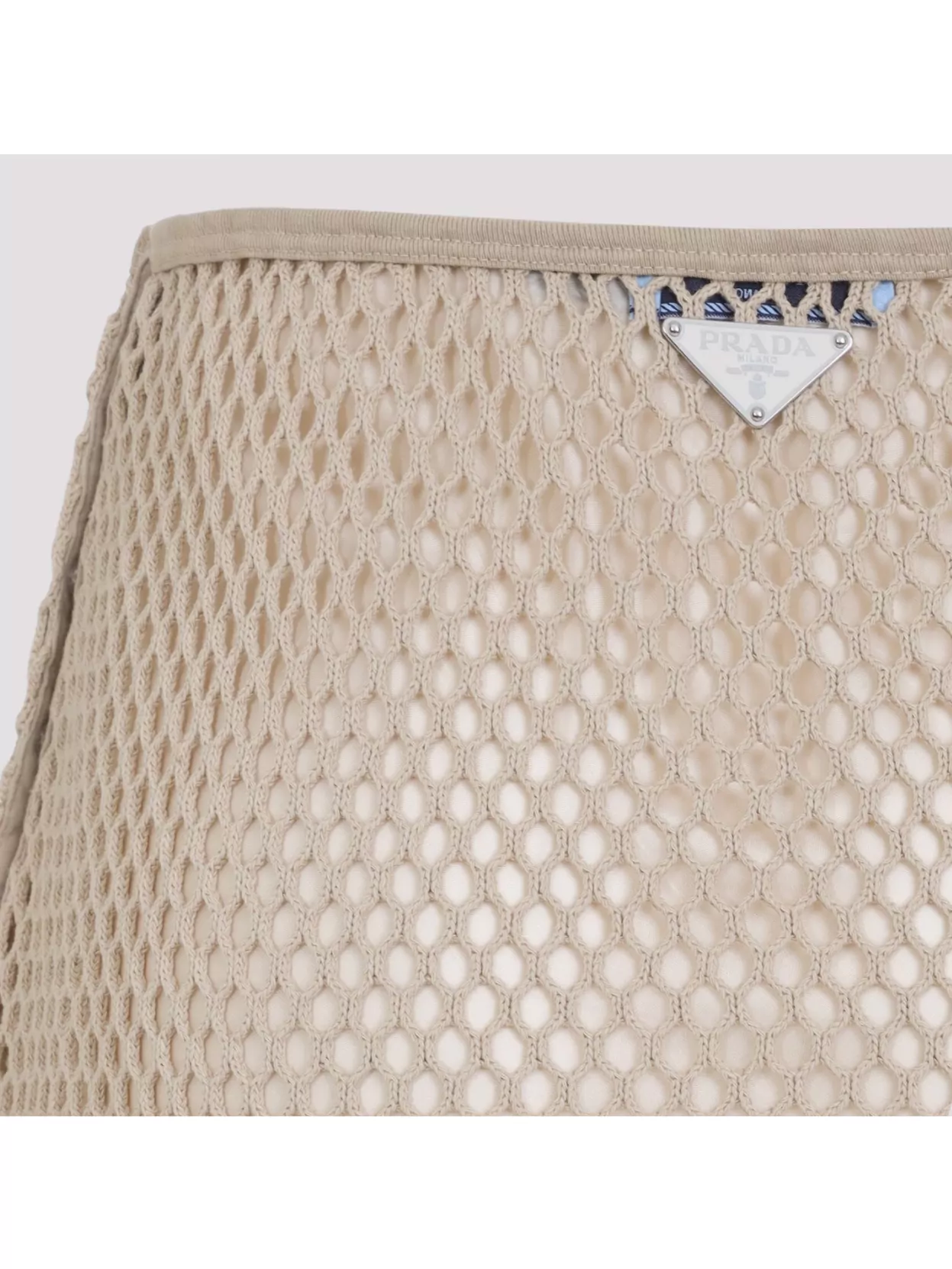 Prada Mesh Overlay Net Skirt