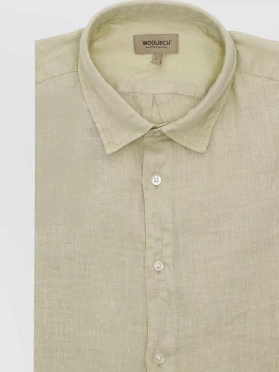 Woolrich linen long-sleeve shirt