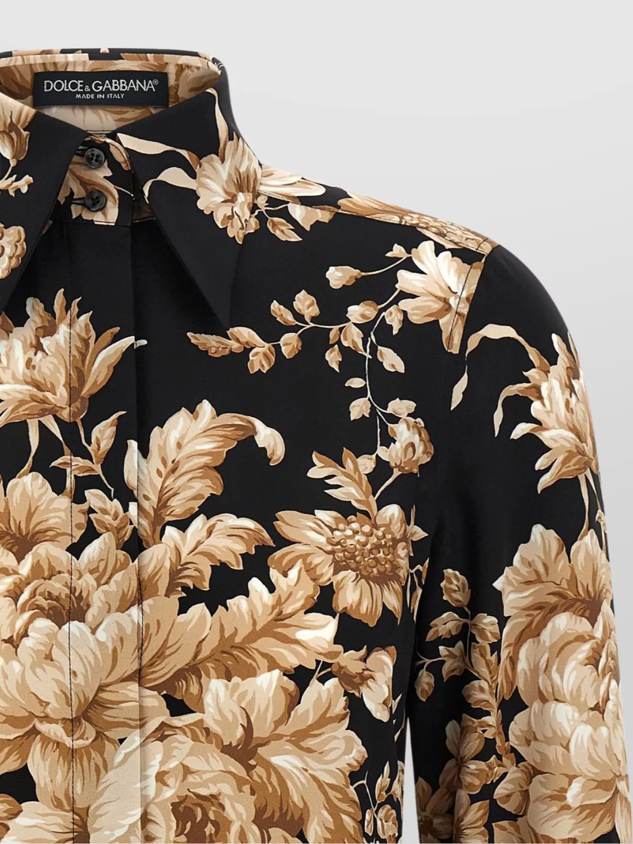 Dolce & Gabbana Charmeuse Shirt Shirt And Blouse Multicolor In Black