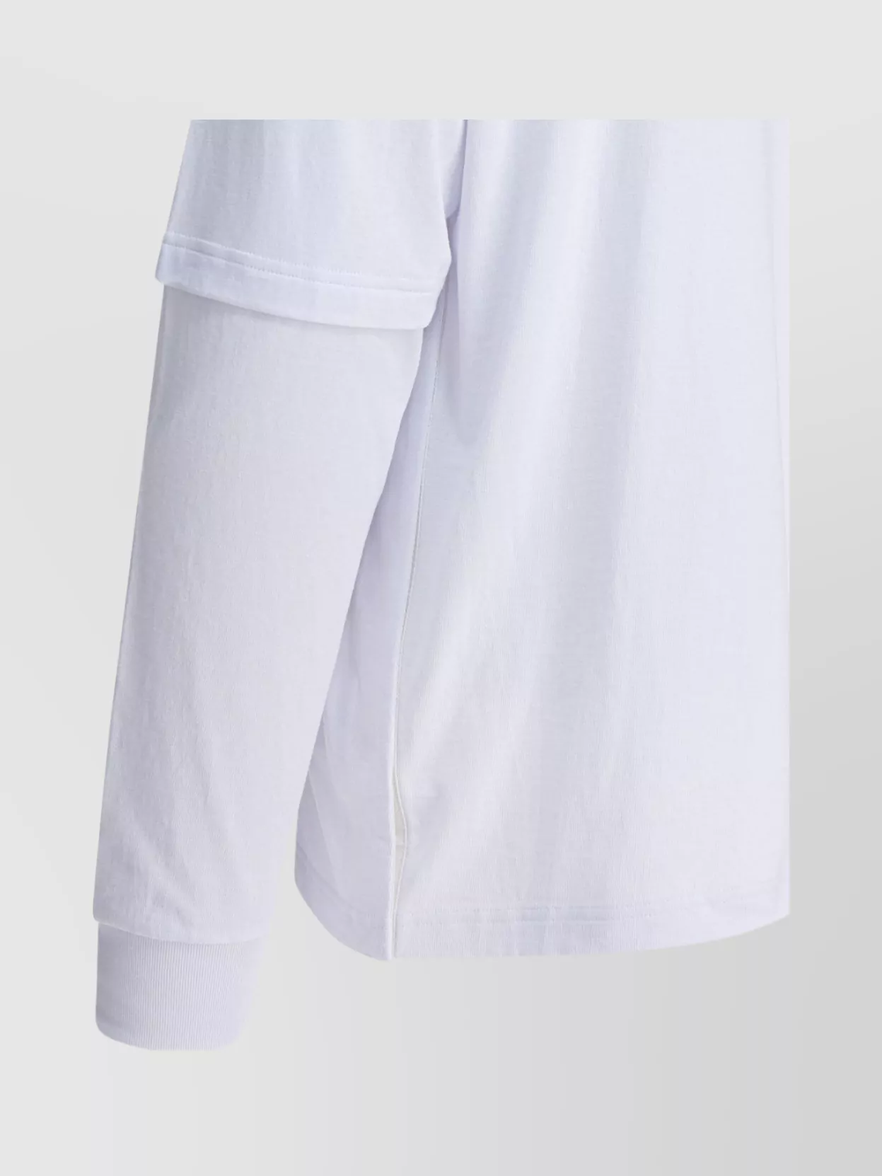 Sacai Long Sleeve Crew Neck T-shirt With Pocket In White