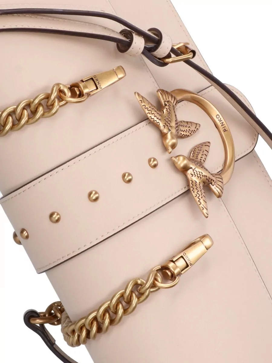 Pinko Love Bag One Medium Leather Shoulder Bag