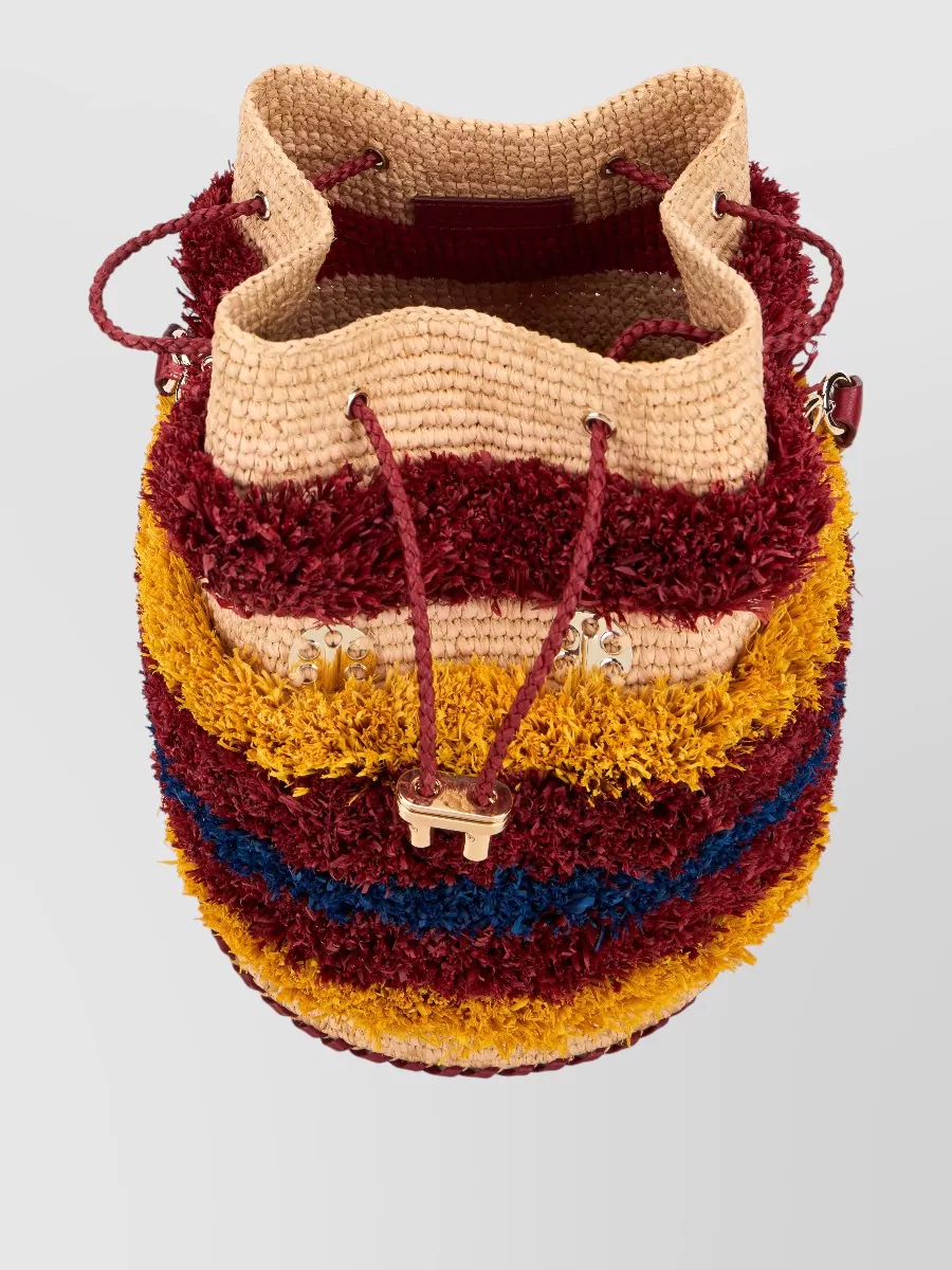 Paco Rabanne Paco Bucket Raffia Shoulder Bag